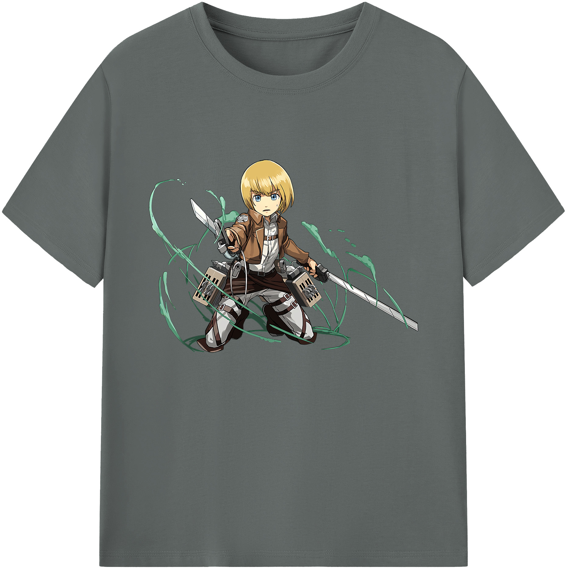（画像用） 進撃の巨人 アルミン·アルレルト Attack on Titan Armin Arlert 綿100％ メンズ半袖Tシャツ｜肌触りやわらか＆通気性